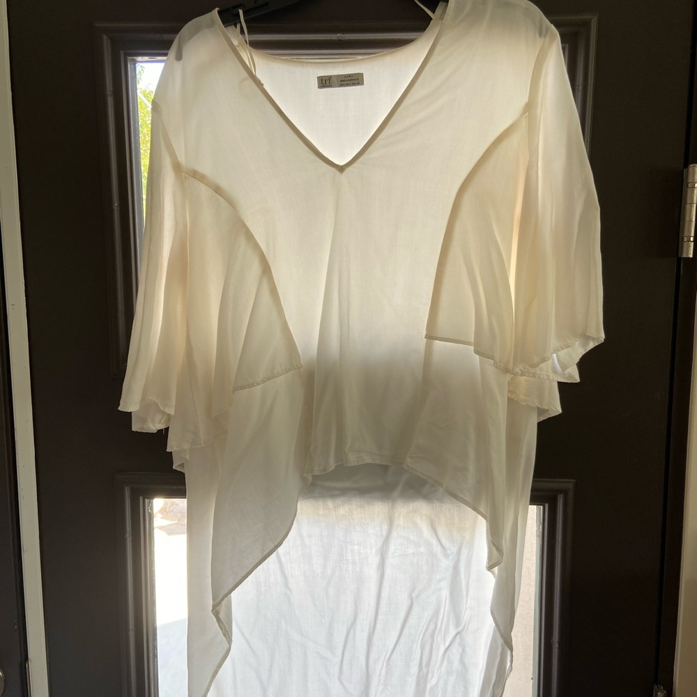 White Zara blouse!!